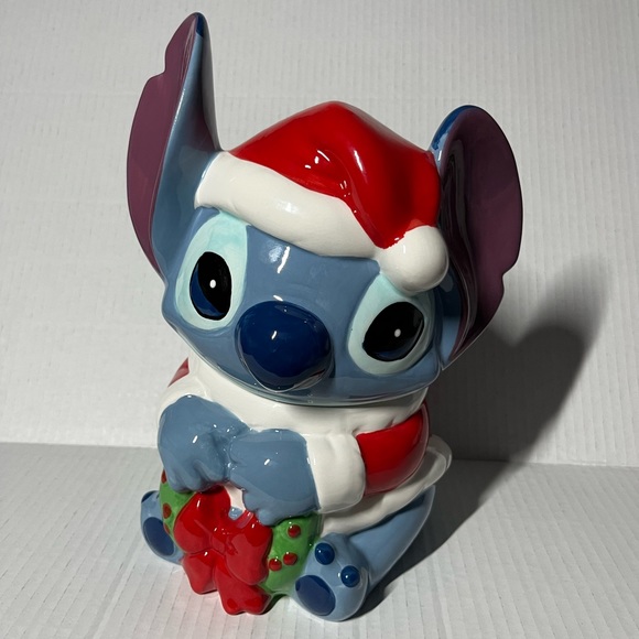 Disney Lilo and Stitch Christmas Cookie Jar - Picture 1 of 6